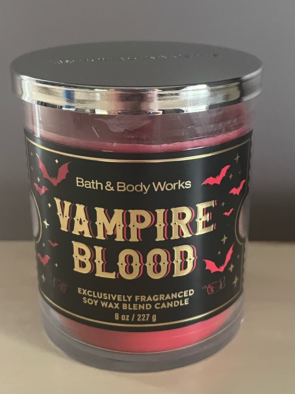 Bath & Body Works Vampire Blood Single Wick Soy Wax Blend 8 Oz. Candl